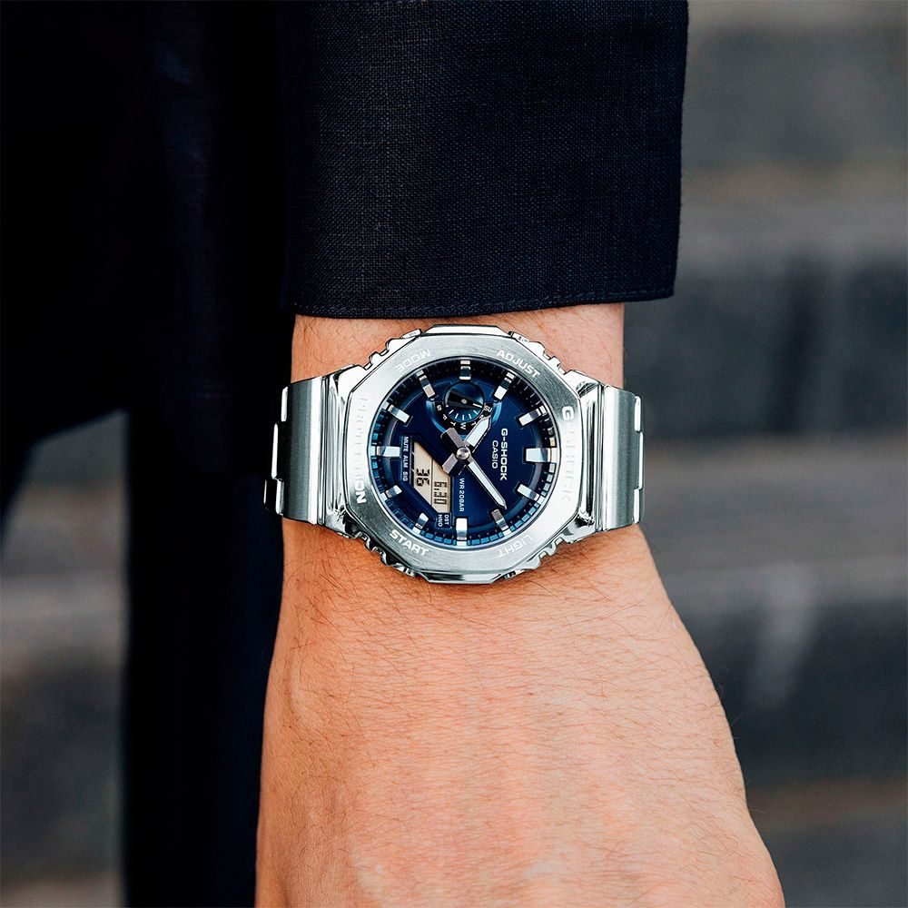 G-Shock G-Steel Aço Analógico-Digital Azul