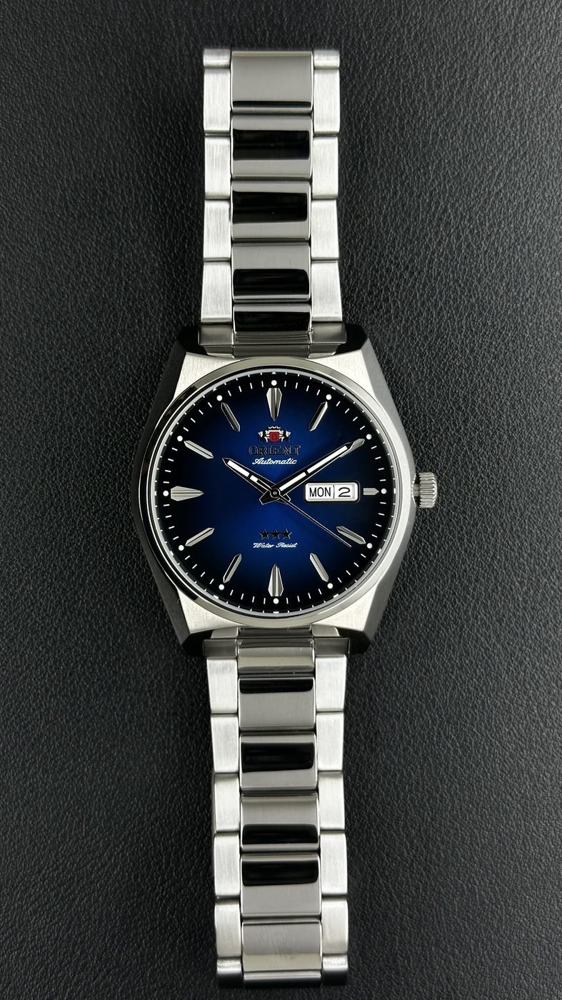 Orient 3 Estrelas Automático Azul Calendário Duplo