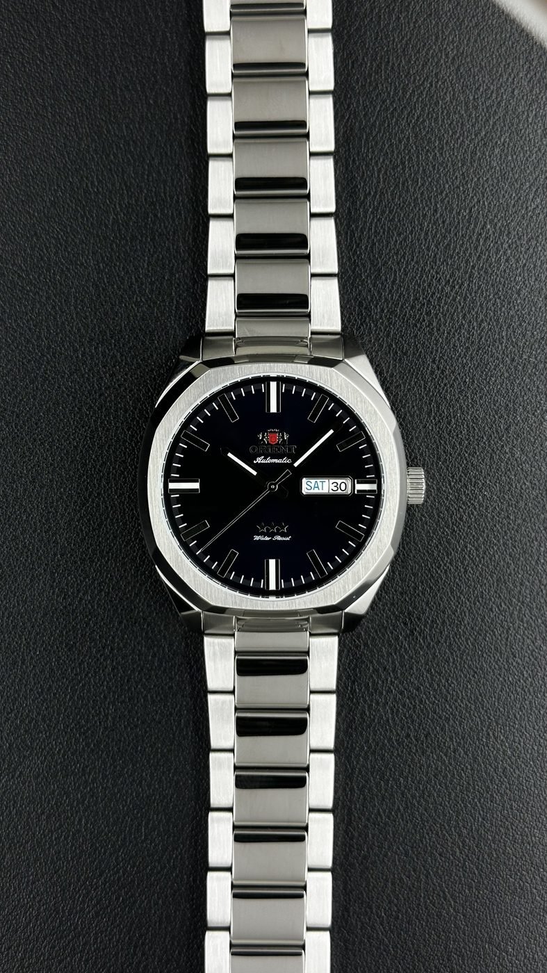 Orient 3 Estrelas Automático Azul Calendário Duplo
