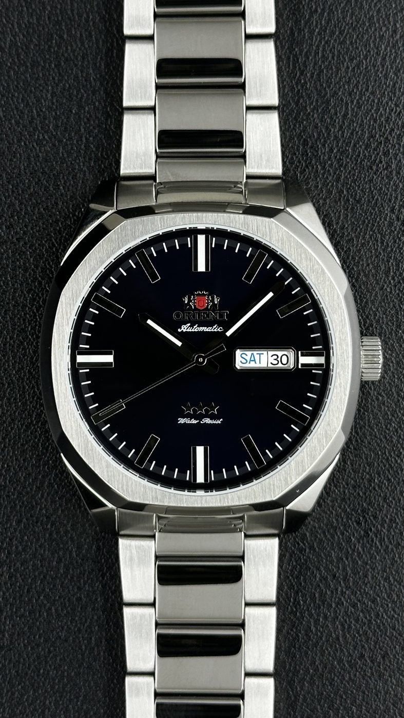 Orient 3 Estrelas Automático Azul Calendário Duplo