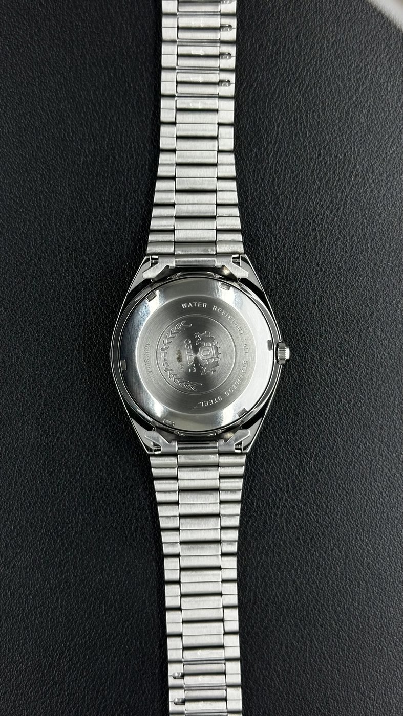 Orient 3 Estrelas Automático Marrom Calendário Duplo