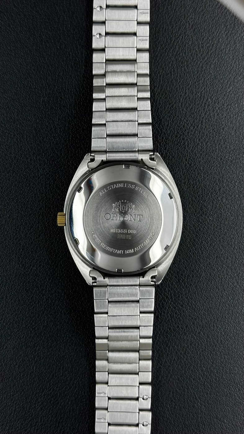 Orient 3 Estrelas Automático Verde e Dourado Calendário Duplo
