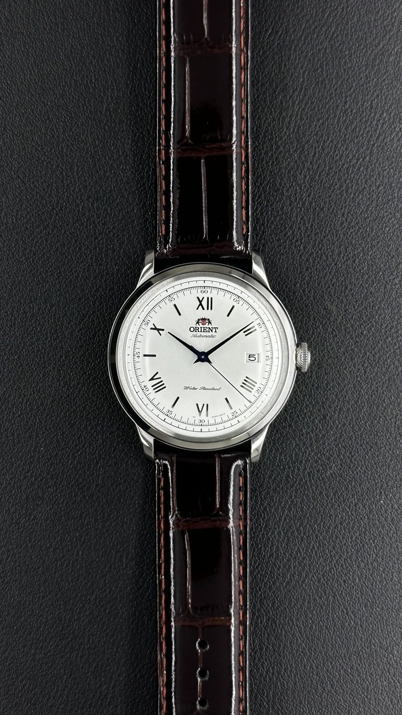 Orient Bambino Classic V2 Automático Branco Couro