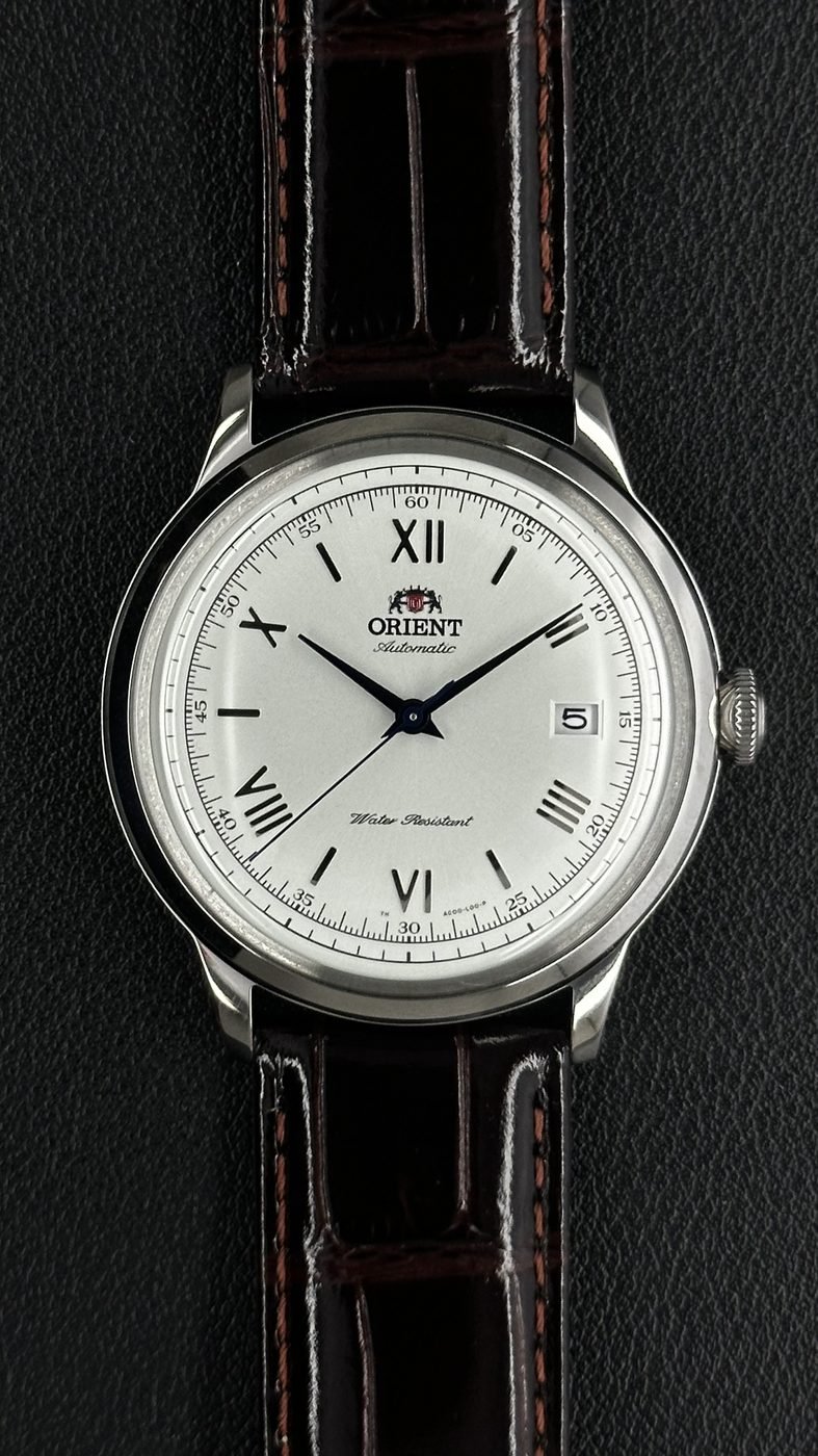 Orient Bambino Classic V2 Automático Branco Couro