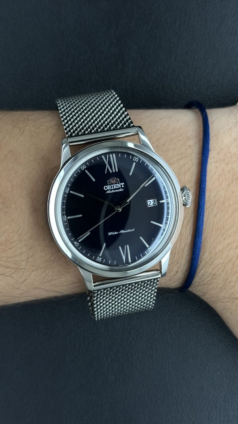 Orient Bambino V6 Automático Azul Couro