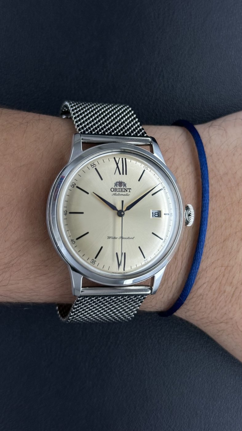 Orient Bambino V6 Automático Preto Couro