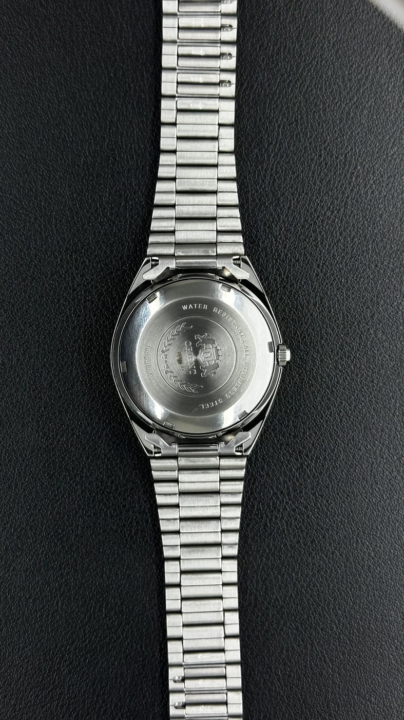 Orient 3 Estrelas Automático Marrom Calendário Duplo