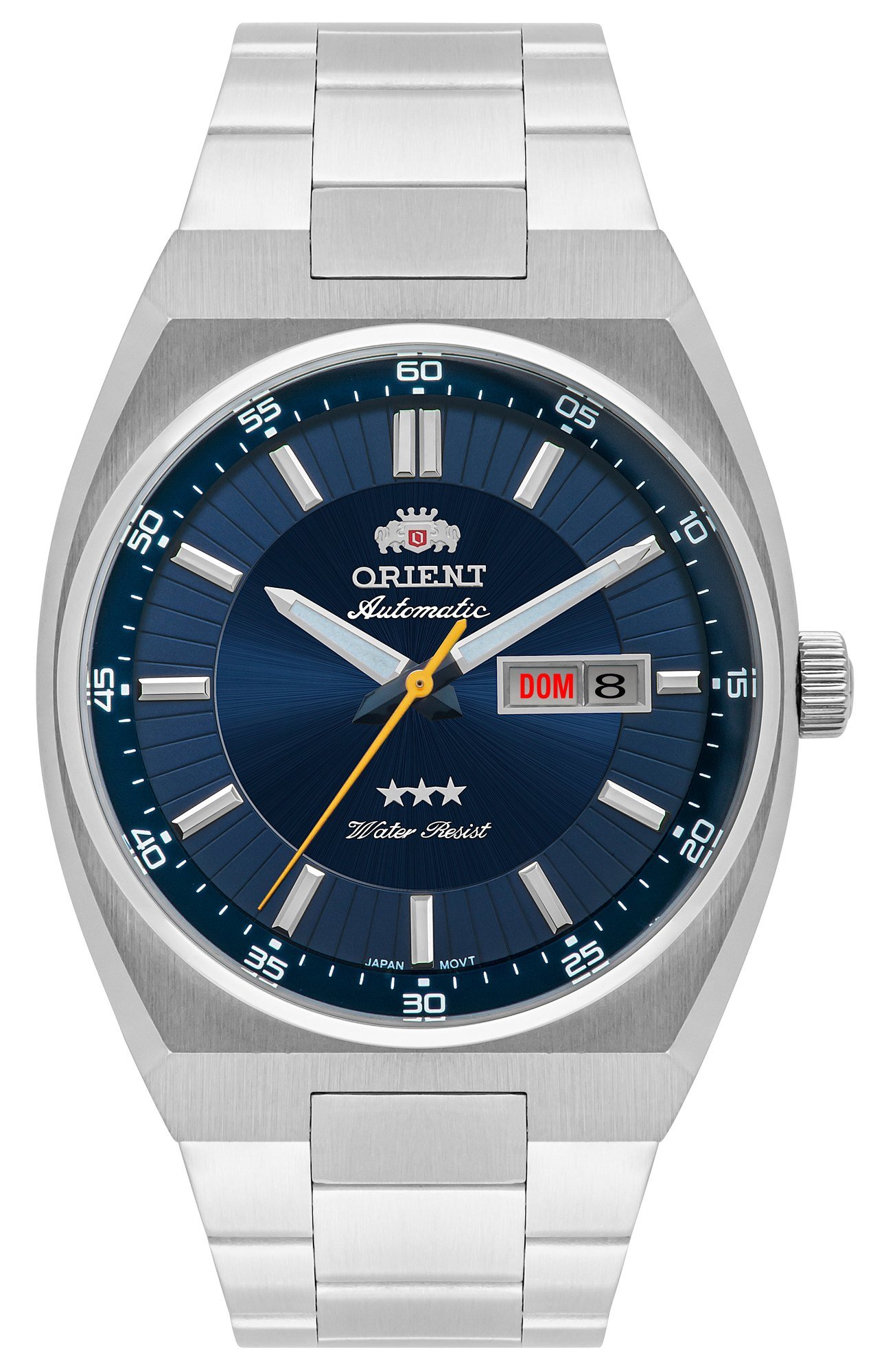 Orient 3 Estrelas Automático Azul Calendário Duplo