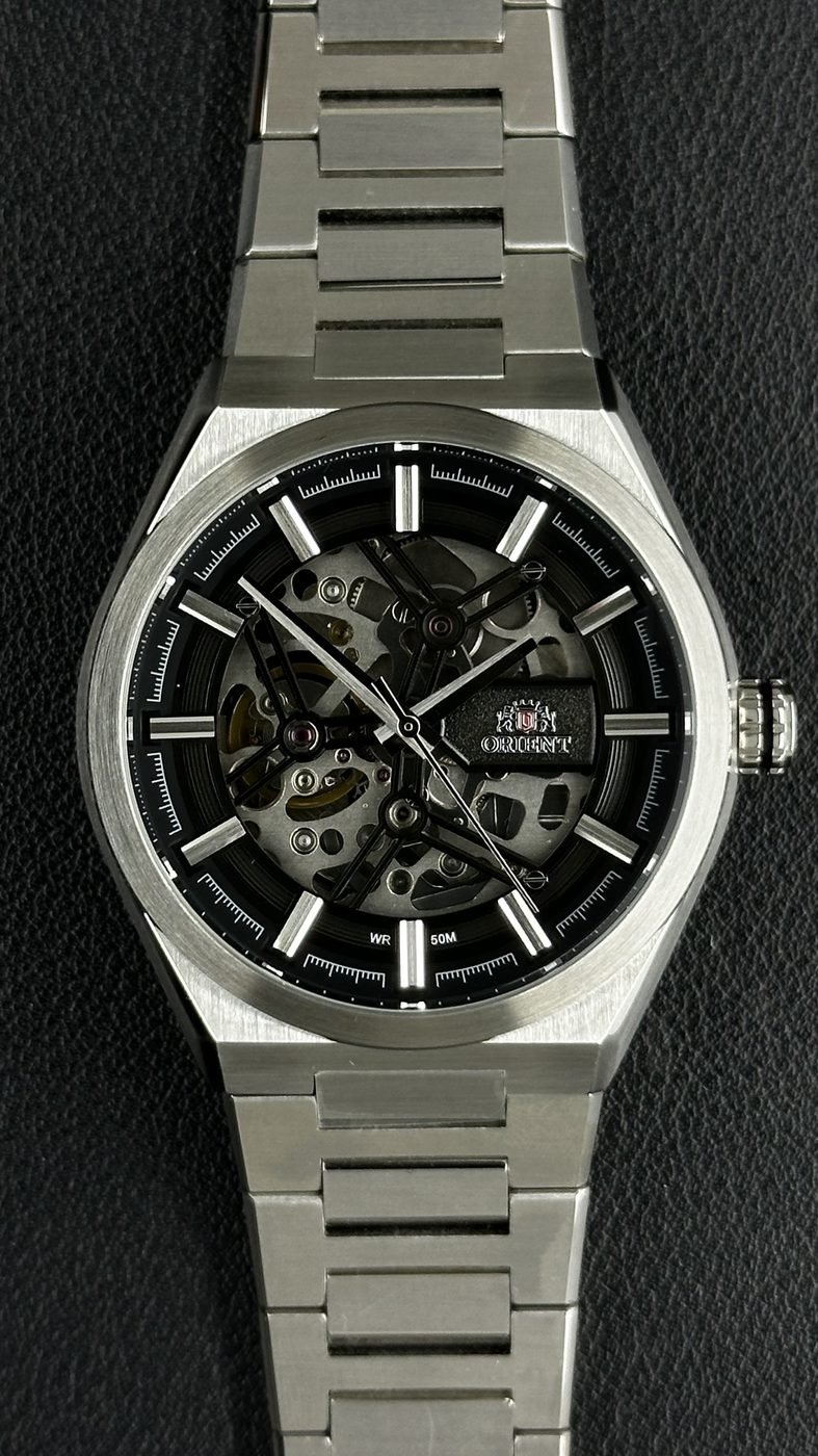 Orient Esqueleto Automático Prata/Preto
