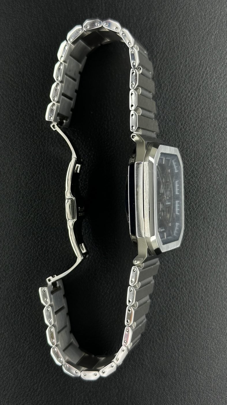 Orient Esqueleto Automático Azul Quadrado
