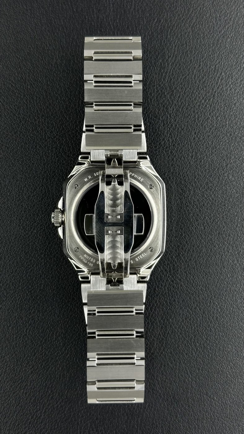 Orient Esqueleto Automático Azul Quadrado