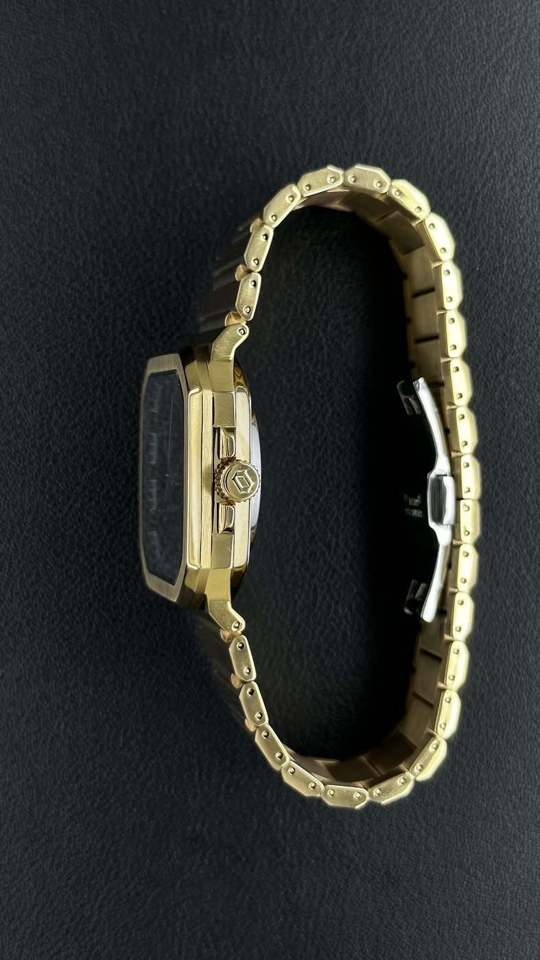 Orient Esqueleto Automático Dourado Quadrado