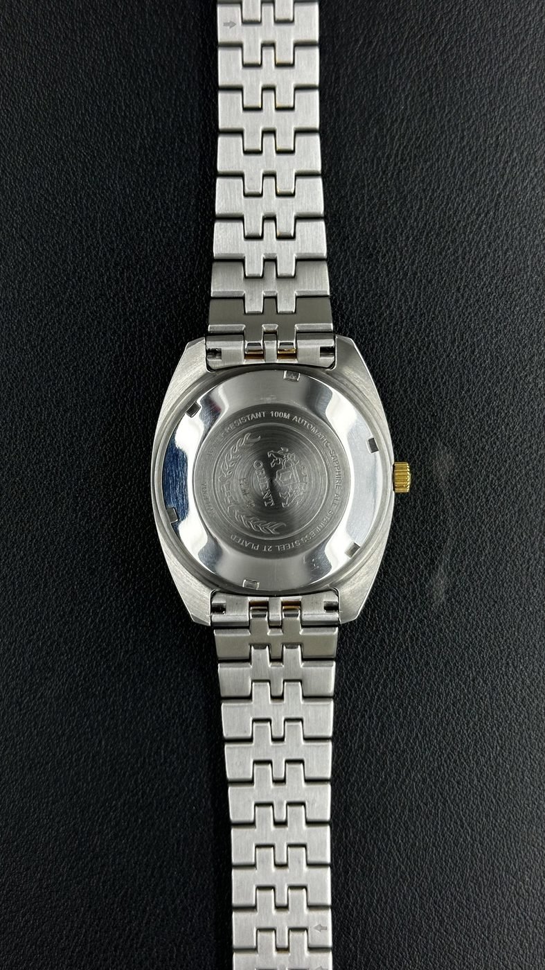 Orient Heritage 3 Estrelas Automático Verde, Prata e Dourado