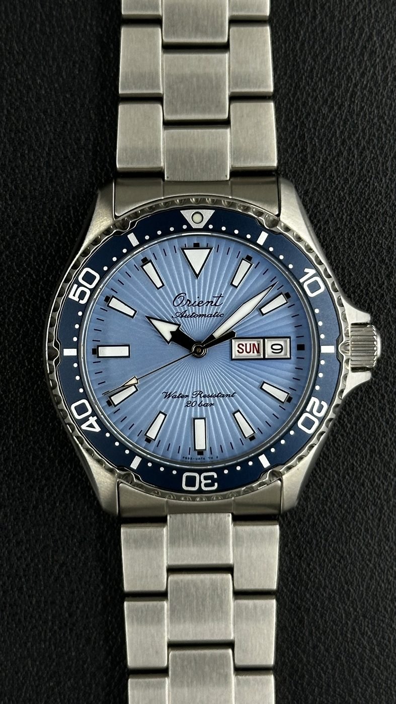 Orient Mako 75th Anniversary Automático Diver Azul Safira 200m — Edição Limitada