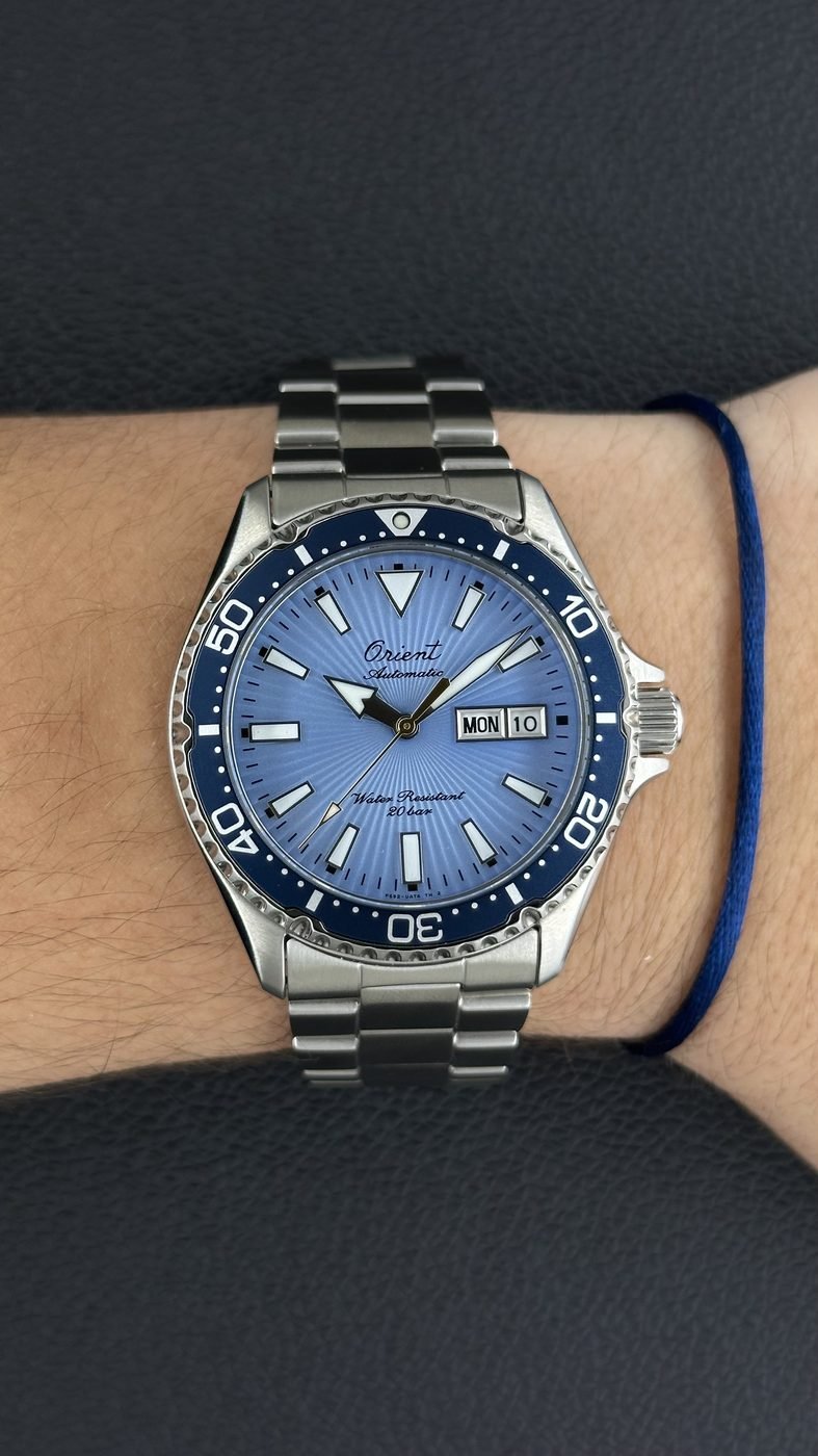 Orient Mako 75th Anniversary Automático Diver Azul Safira 200m — Edição Limitada