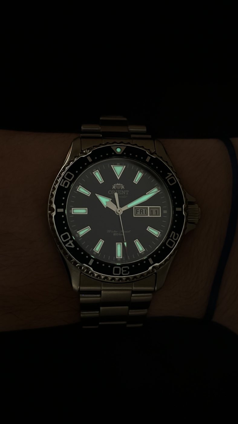 Orient Kamasu Mako III Automático Diver Azul Aço Safira 200m
