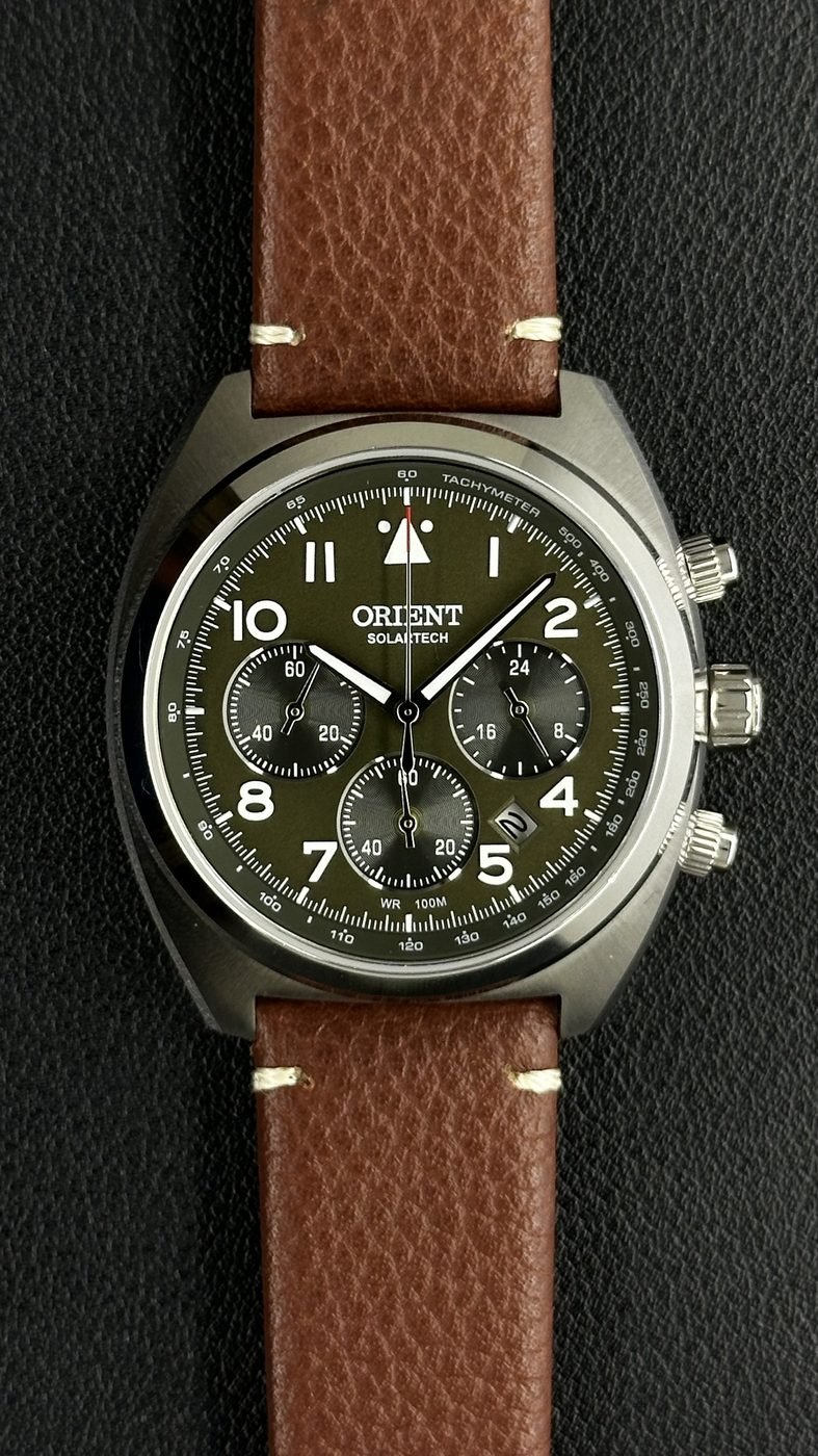 Orient Solartech Elite Air Solar Verde Couro