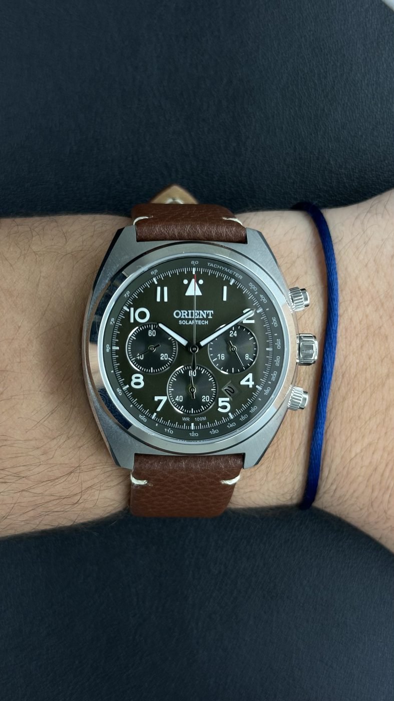 Orient Solartech Elite Air Solar Verde Couro