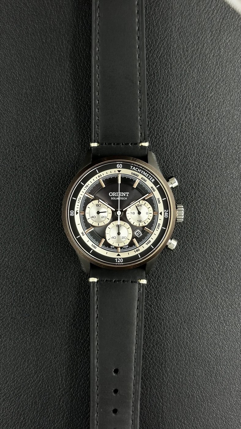 Orient Solartech Elite Elegance Solar Preto e Rosé Couro