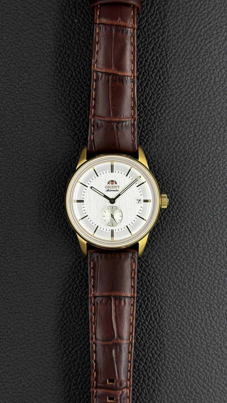 Orient Special Calibers Automático Dourado e Branco Couro