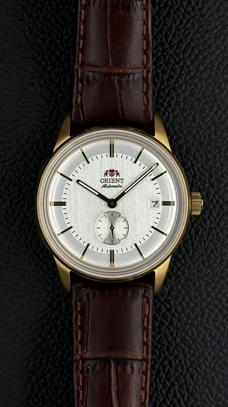 Orient Special Calibers Automático Dourado e Branco Couro