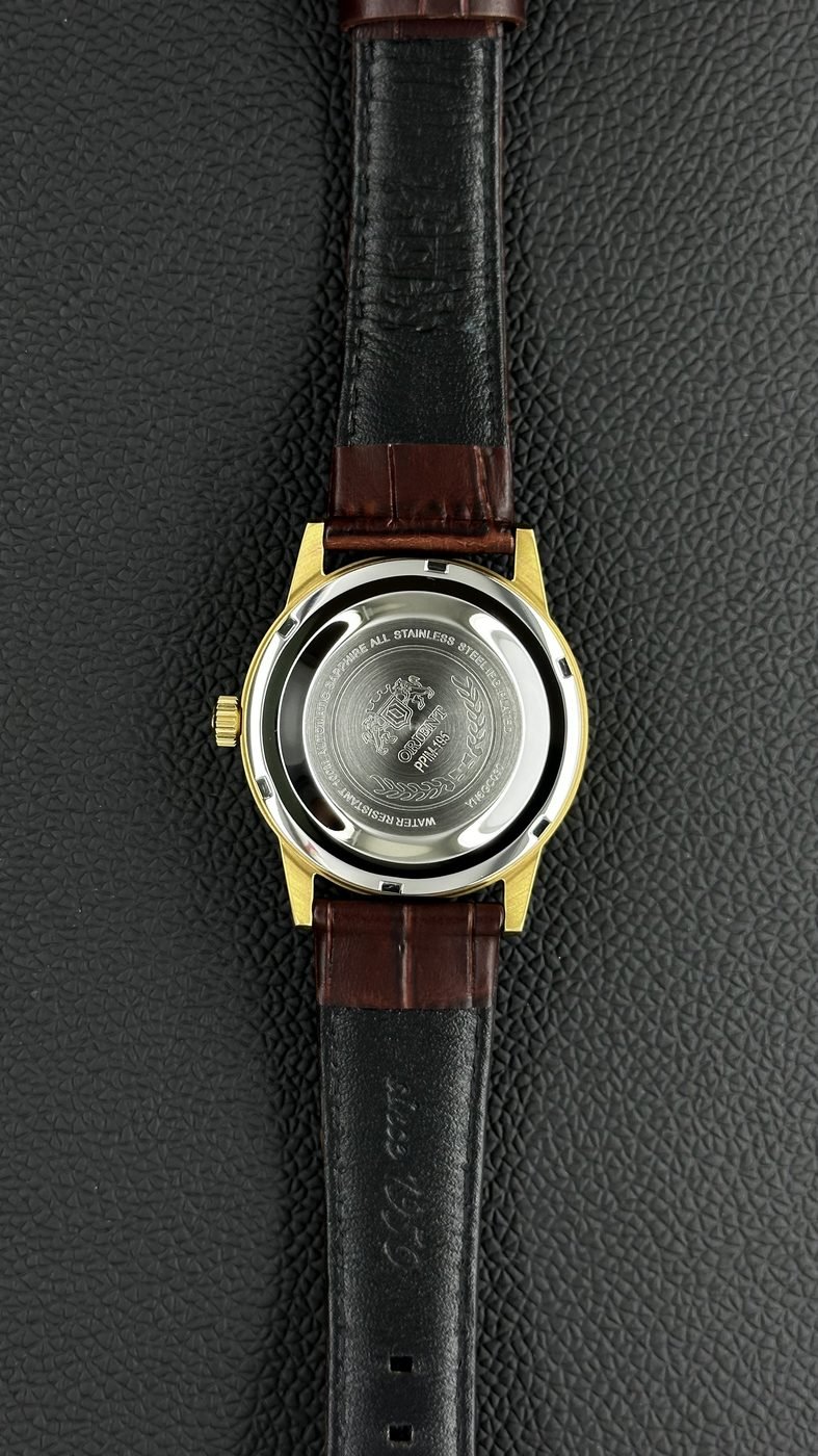 Orient Special Calibers Automático Dourado e Branco Couro