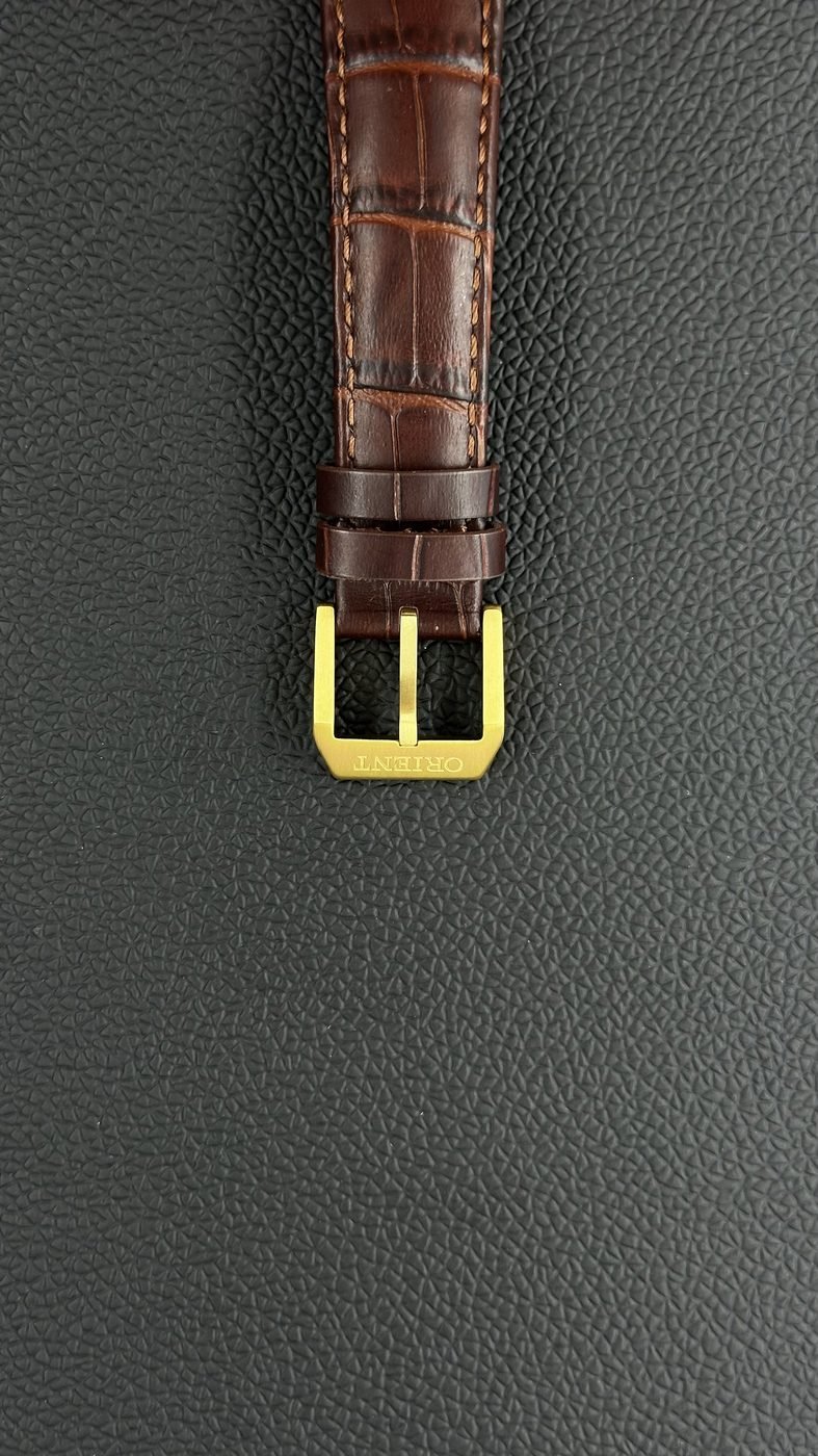 Orient Special Calibers Automático Dourado e Branco Couro