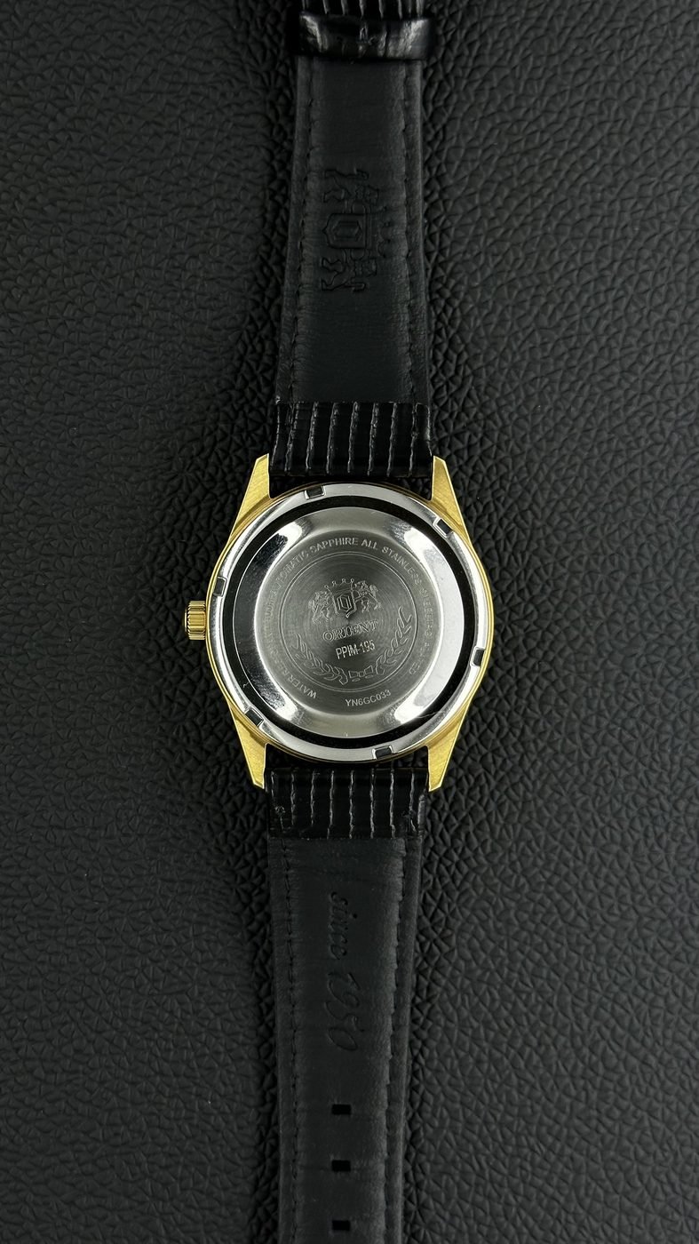 Orient Special Calibers Automático Dourado e Branco Couro