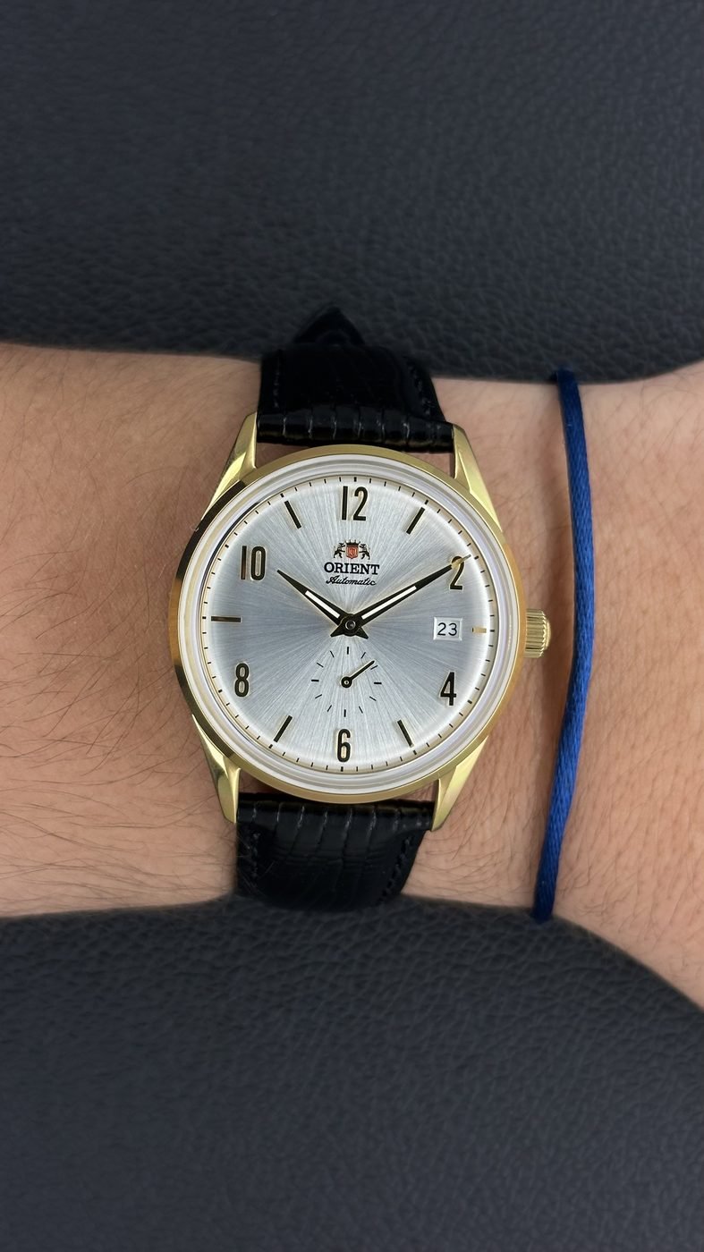 Orient Special Calibers Automático Dourado e Branco Couro