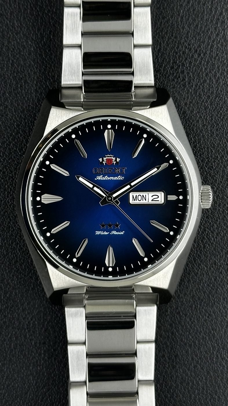 Orient 3 Estrelas Automático Azul Calendário Duplo