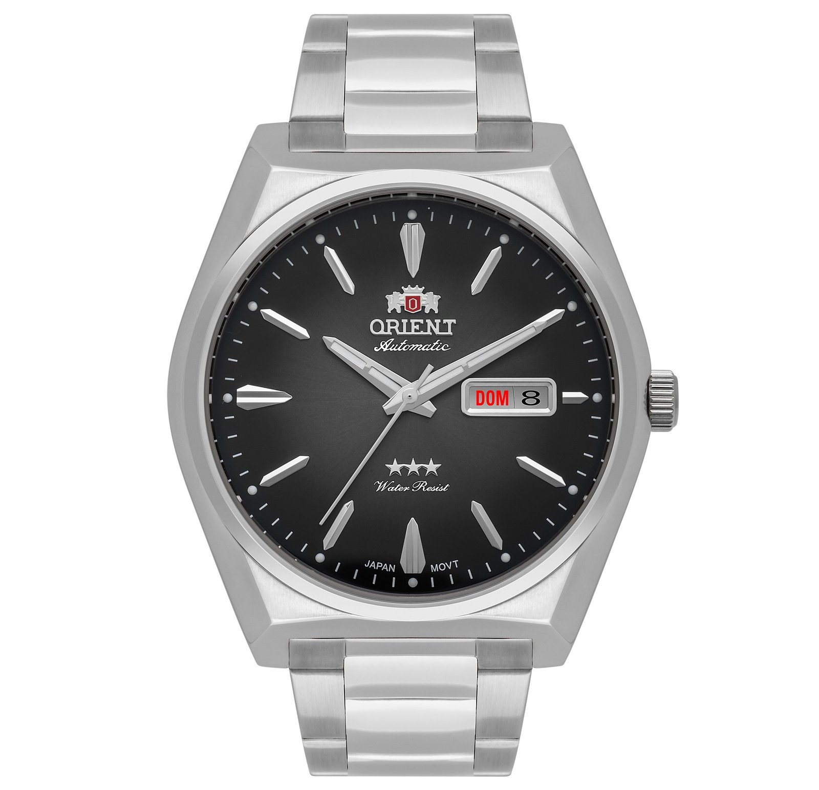 Orient 3 Estrelas Automático Preto Calendário Duplo