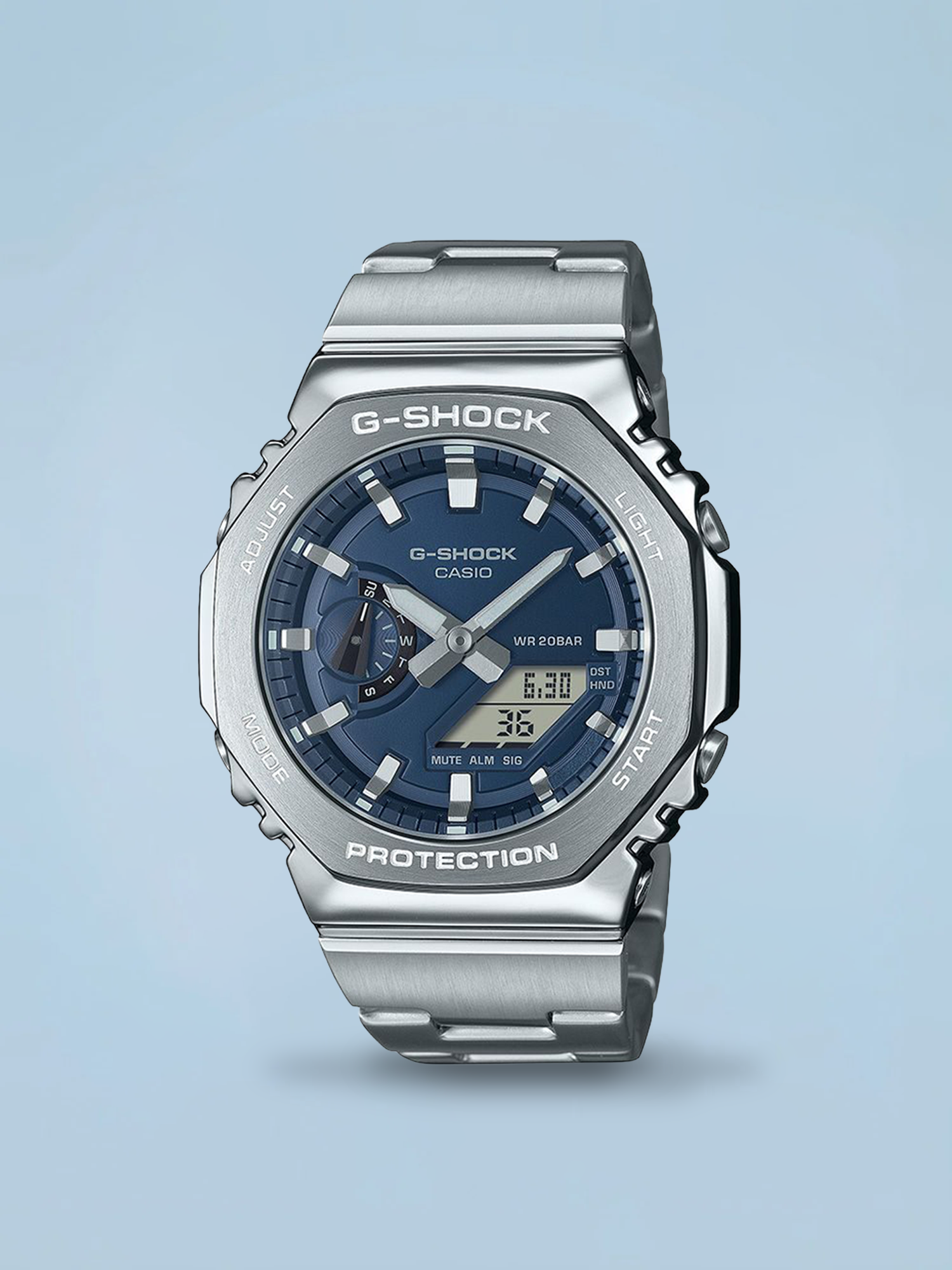 G-Shock G-Steel Aço Analógico-Digital Azul