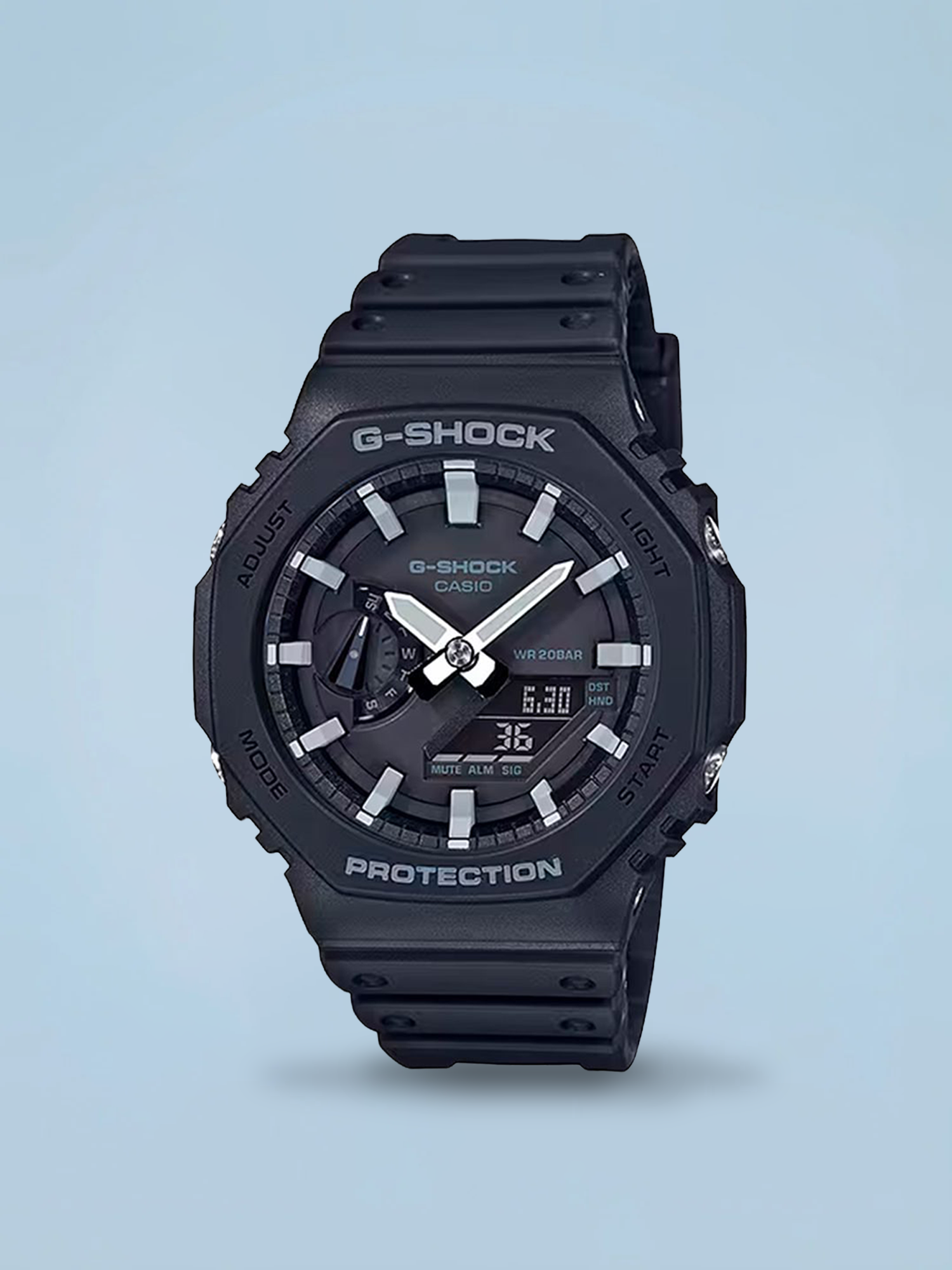 G-Shock GA-2100-1ADR Guard Preto "CasiOak"