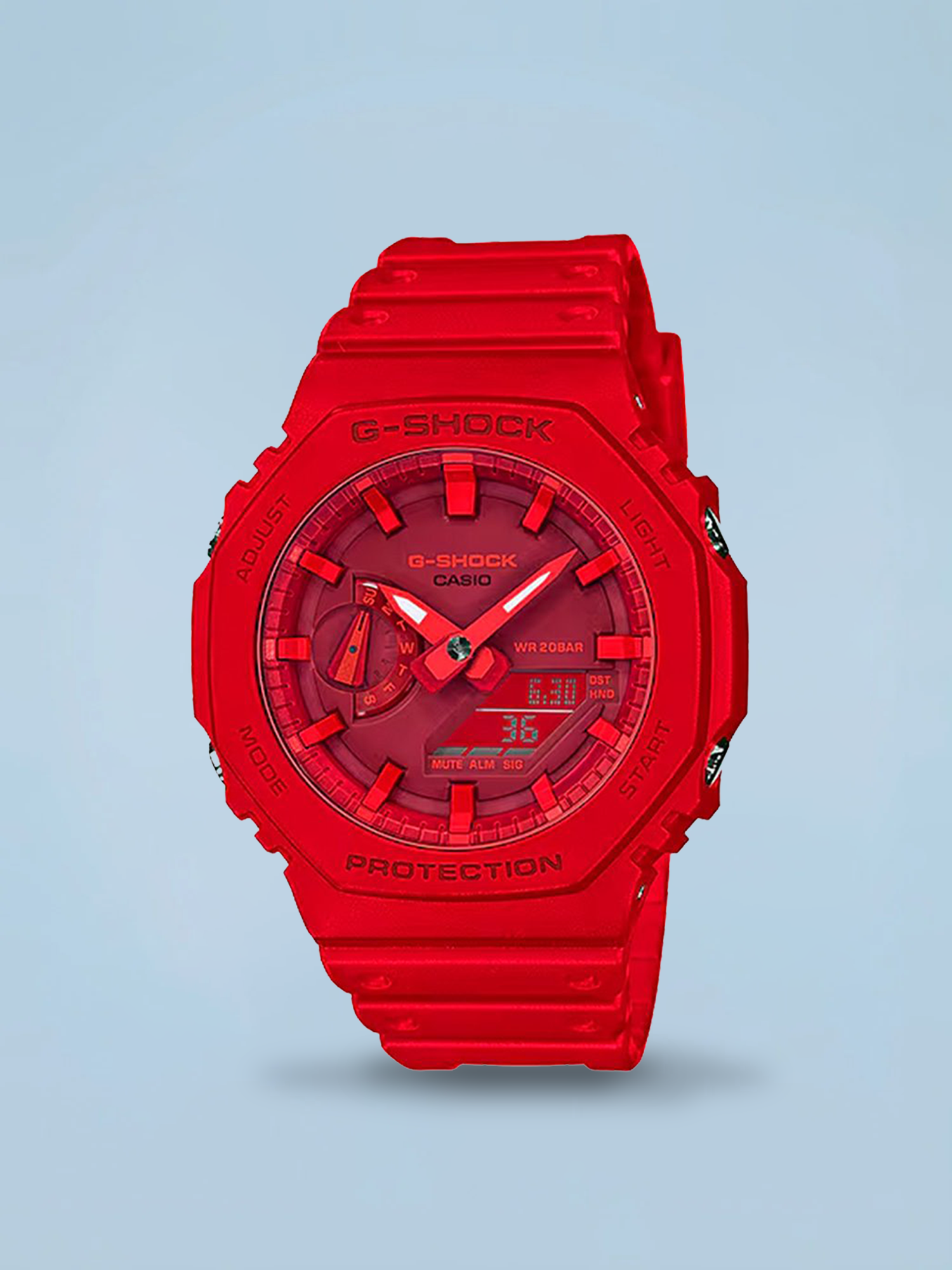 G-Shock GA-2100-4ADR Vermelho "CasiOak"