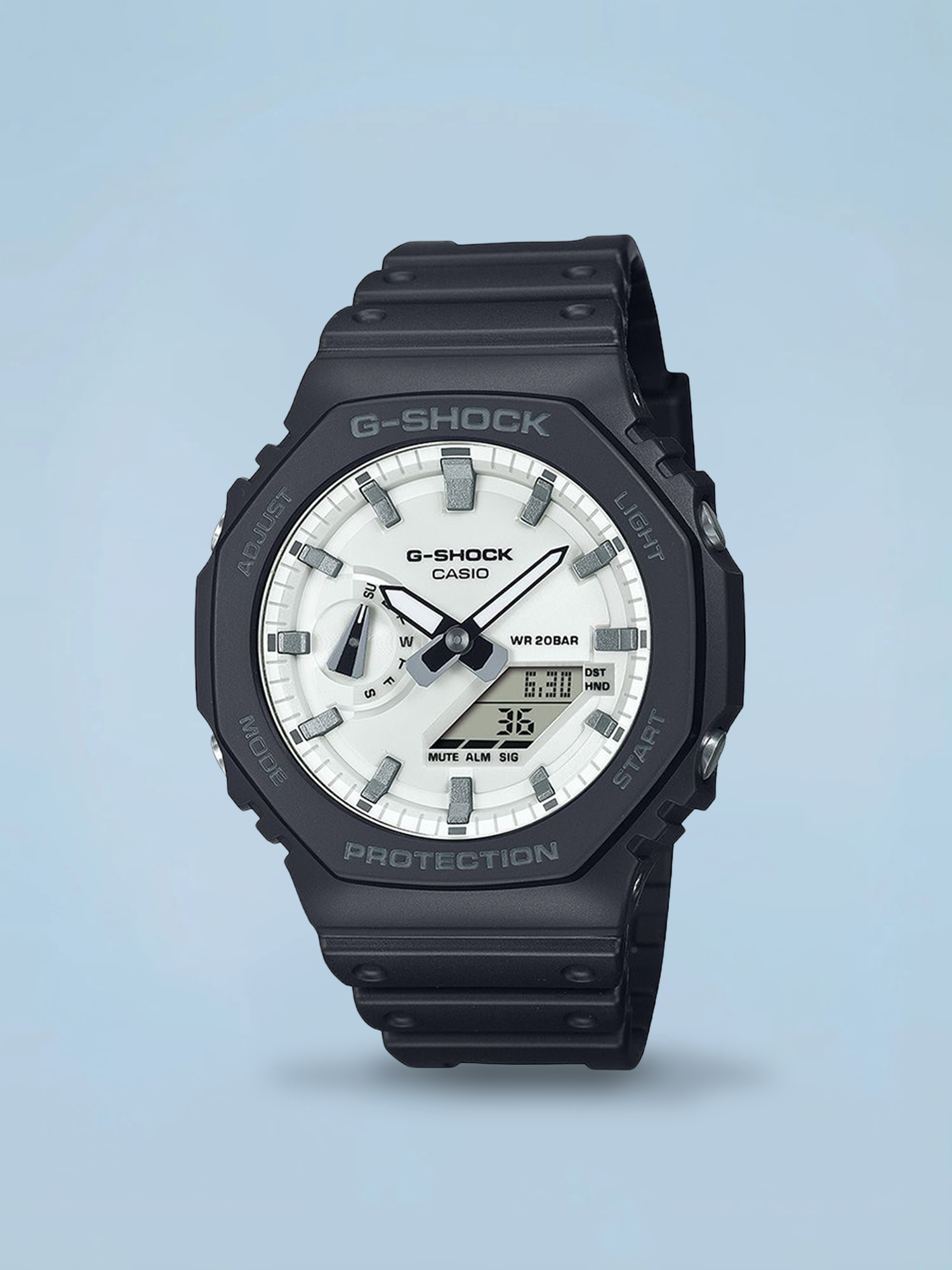 G-Shock GA-2100 Branco "CasiOak"