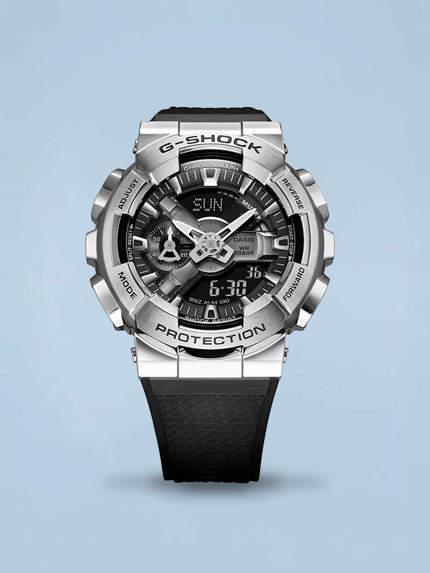 G-Shock GM-110-1ADR Metal Covered Analógico-Digital 200m