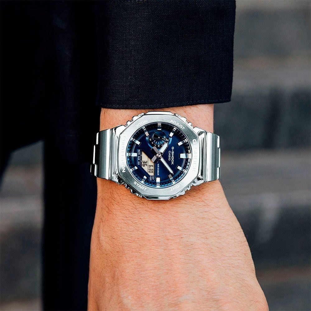 G-Shock G-Steel Aço Analógico-Digital Azul