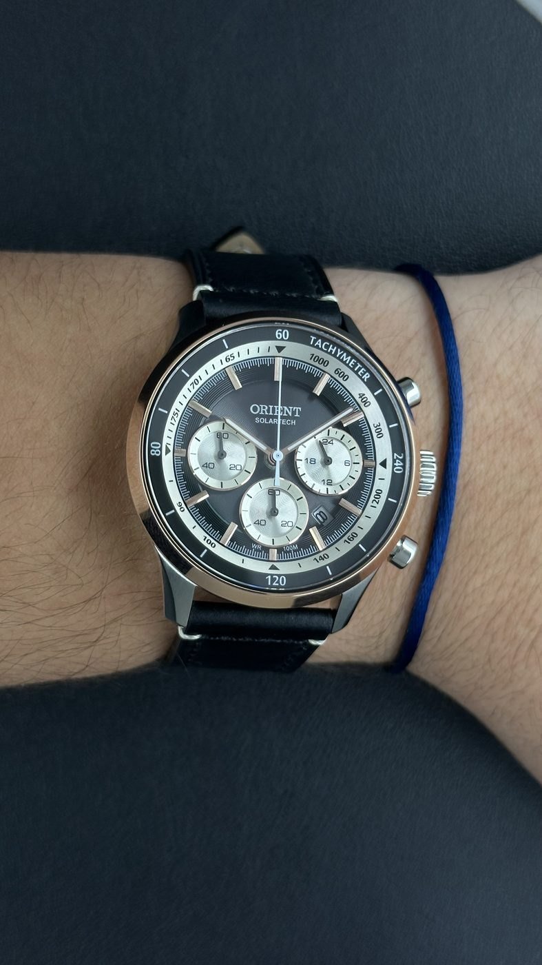 Orient Solartech Elite Elegance Solar Preto e Rosé Couro