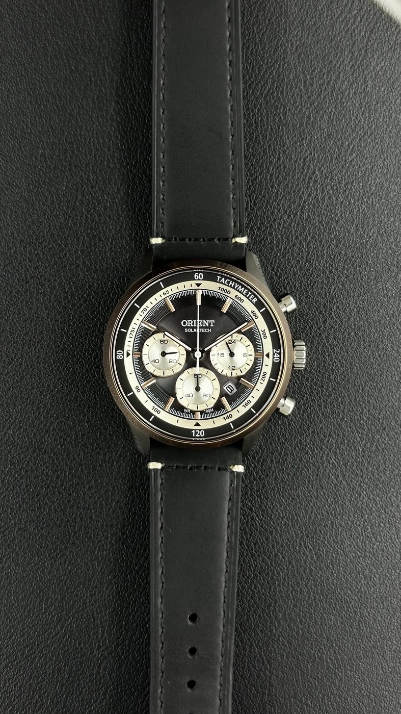 Orient Solartech Elite Elegance Solar Preto e Rosé Couro