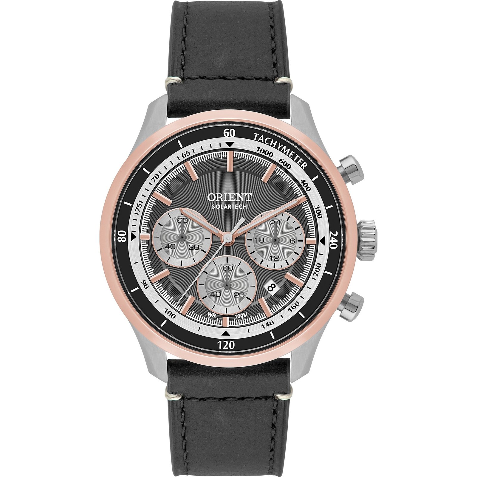 Orient Solartech Elite Elegance Solar Preto e Rosé Couro