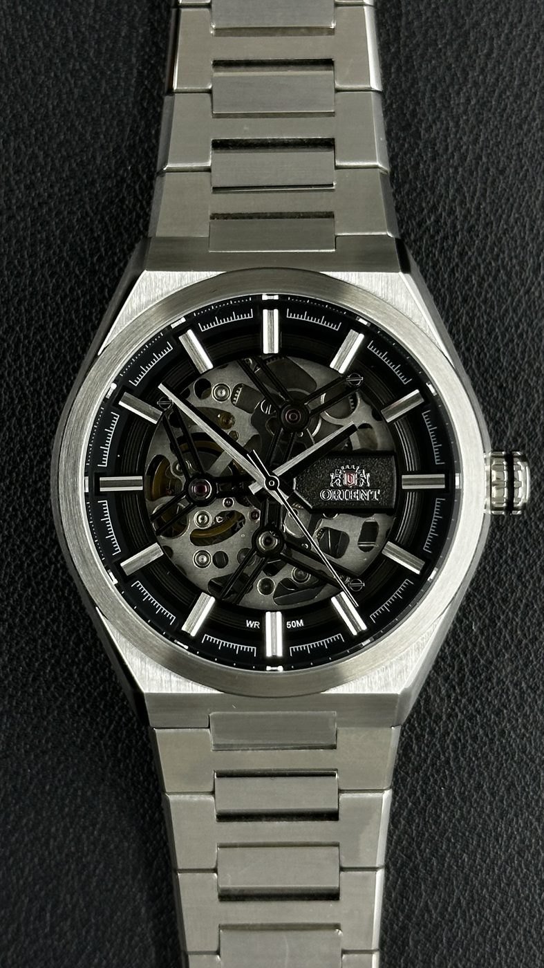 Orient Esqueleto Automático Prata/Preto