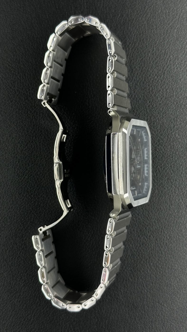 Orient Esqueleto Automático Azul Quadrado