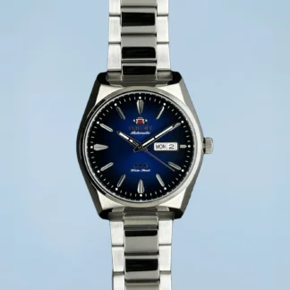 Relógio Orient 3 Estrelas Automático Azul Calendário Duplo