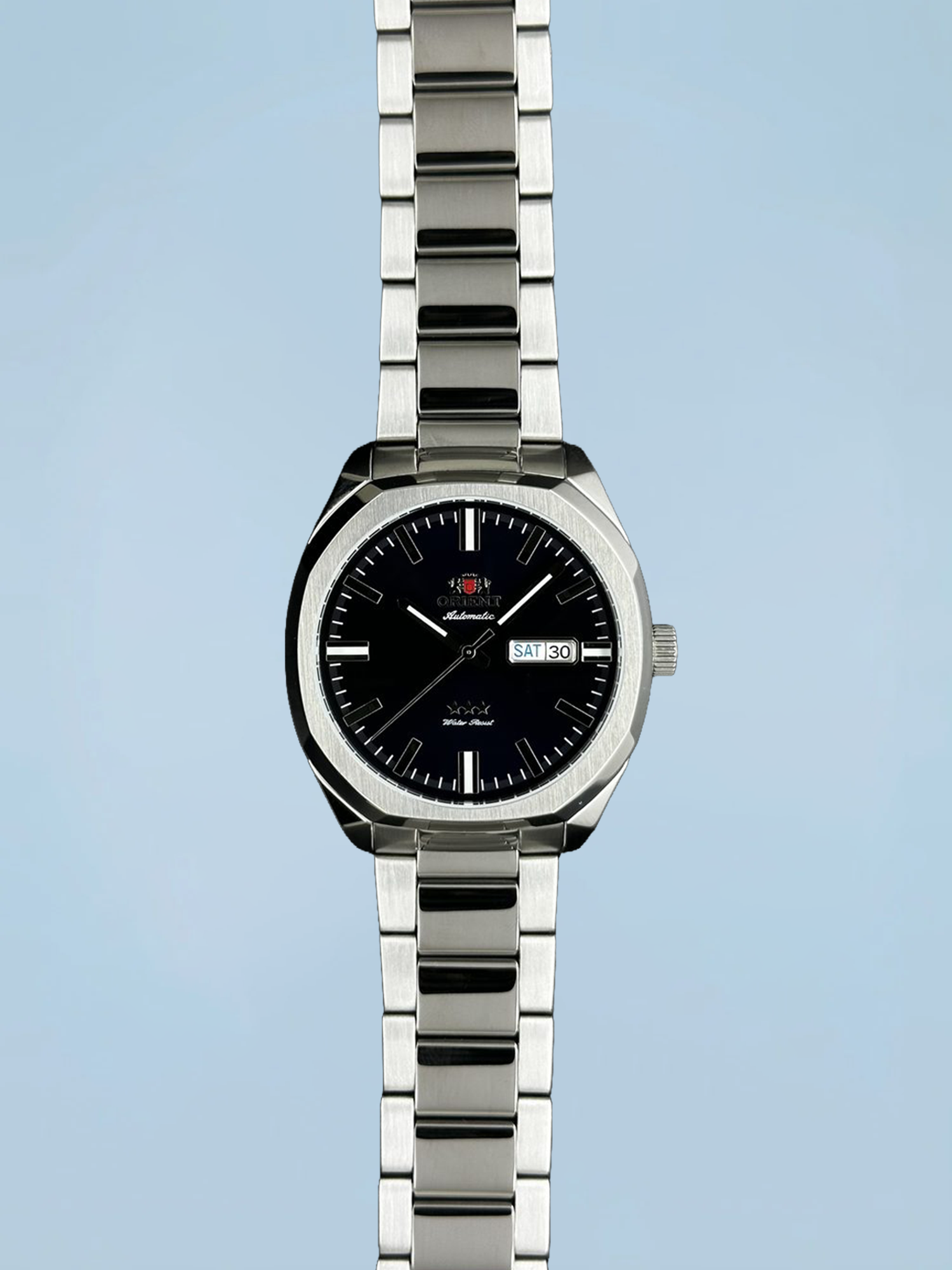 Orient 3 Estrelas Automático Azul Calendário Duplo