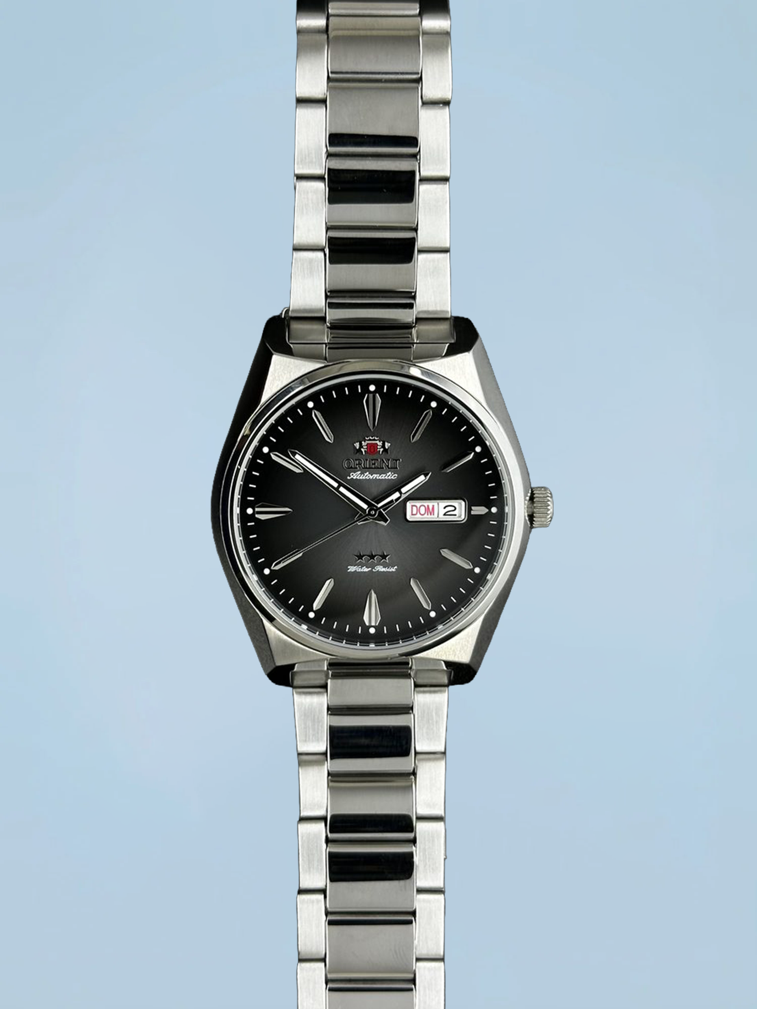 Orient 3 Estrelas Automático Preto Calendário Duplo