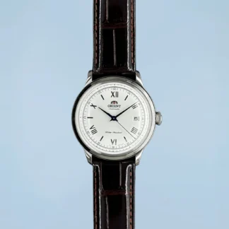 Relógio Orient Bambino Classic V2 Automático Branco Couro