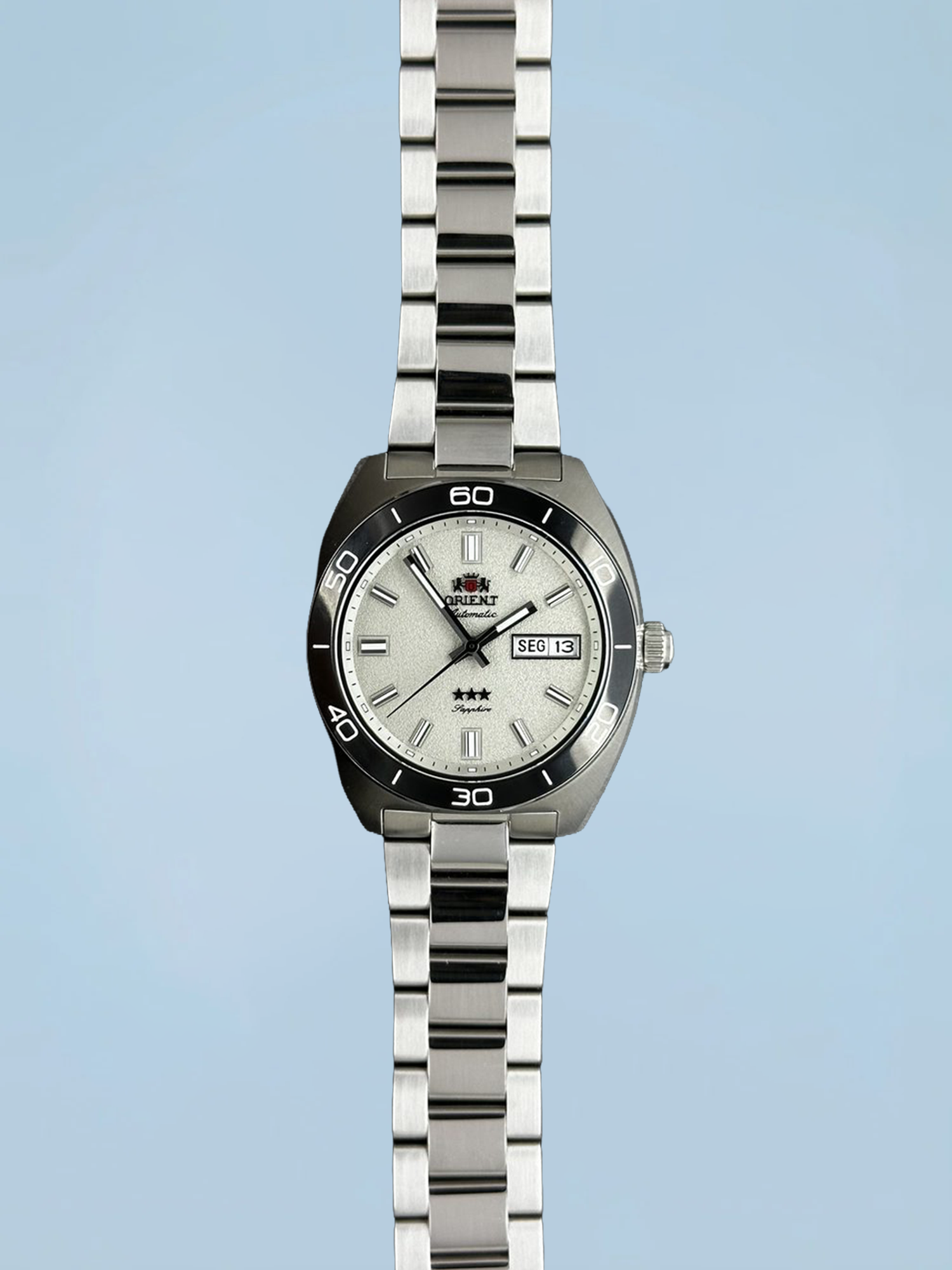 Orient Elegance 3 Estrelas Automático Branco Aço