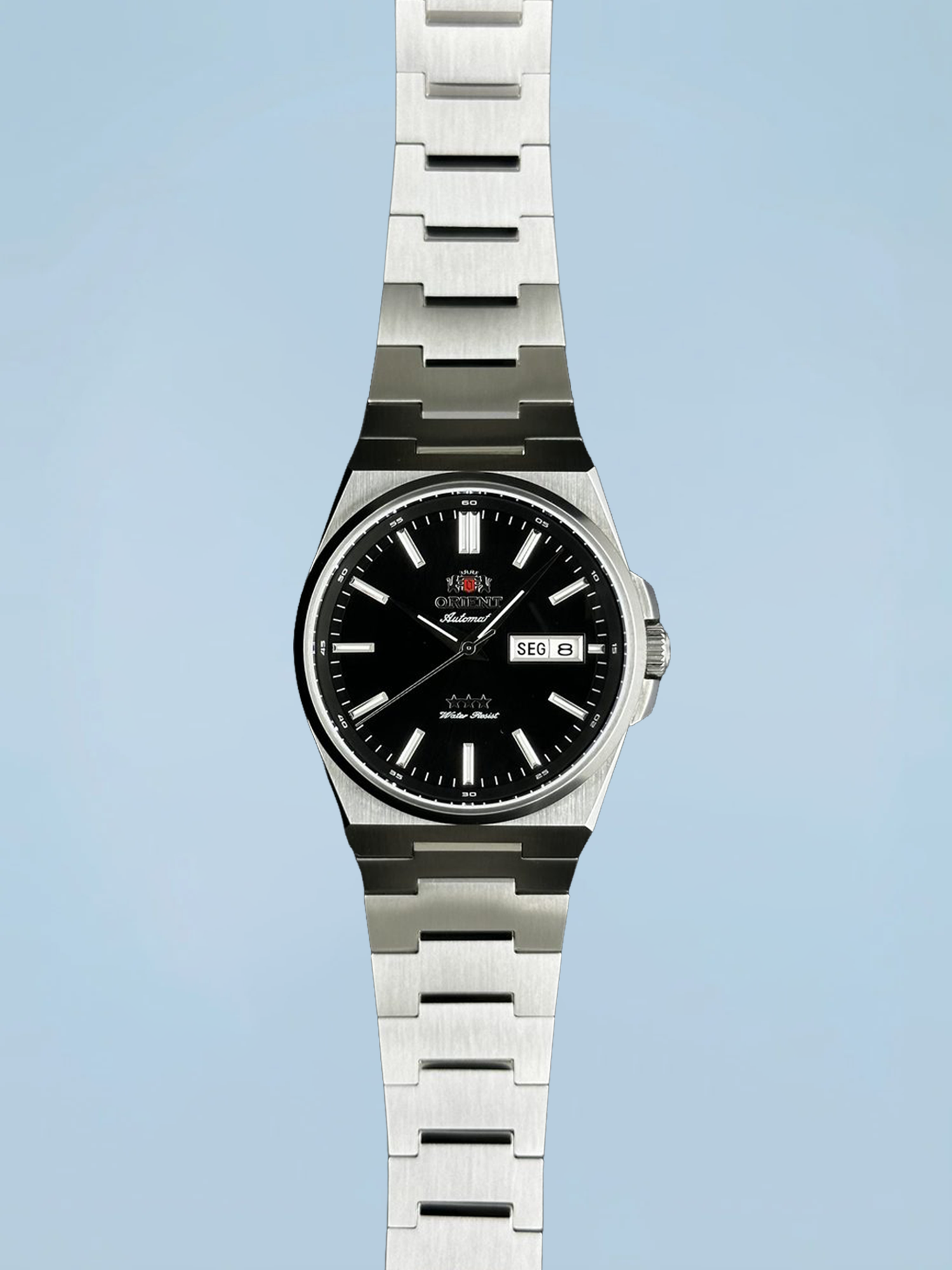 Orient Elegance 3 Estrelas Automático Preto Bracelete Integrado