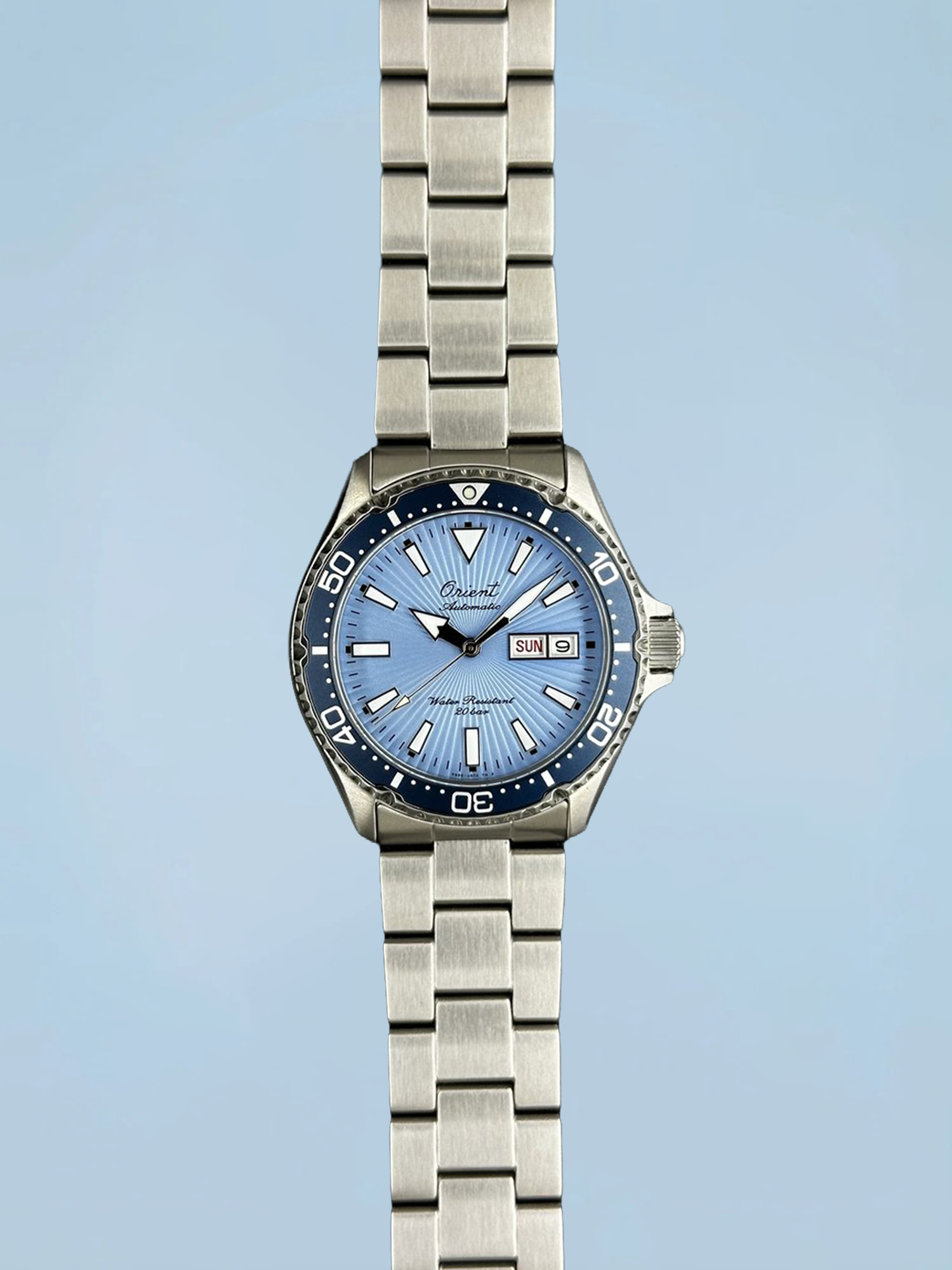 Orient Mako 75th Anniversary Automático Diver Azul Safira 200m — Edição Limitada