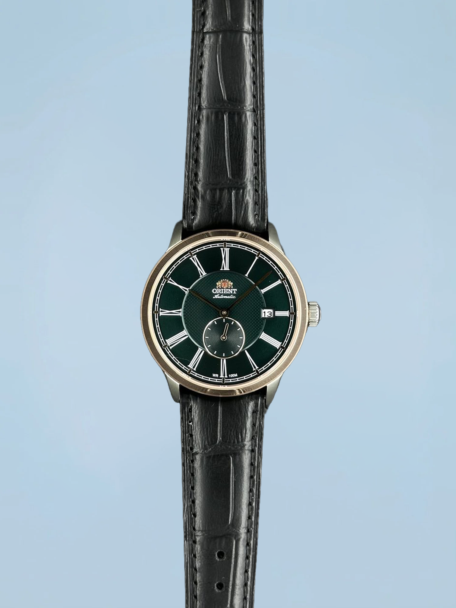 Orient Special Calibers Romano Automático Verde e Rosé Couro